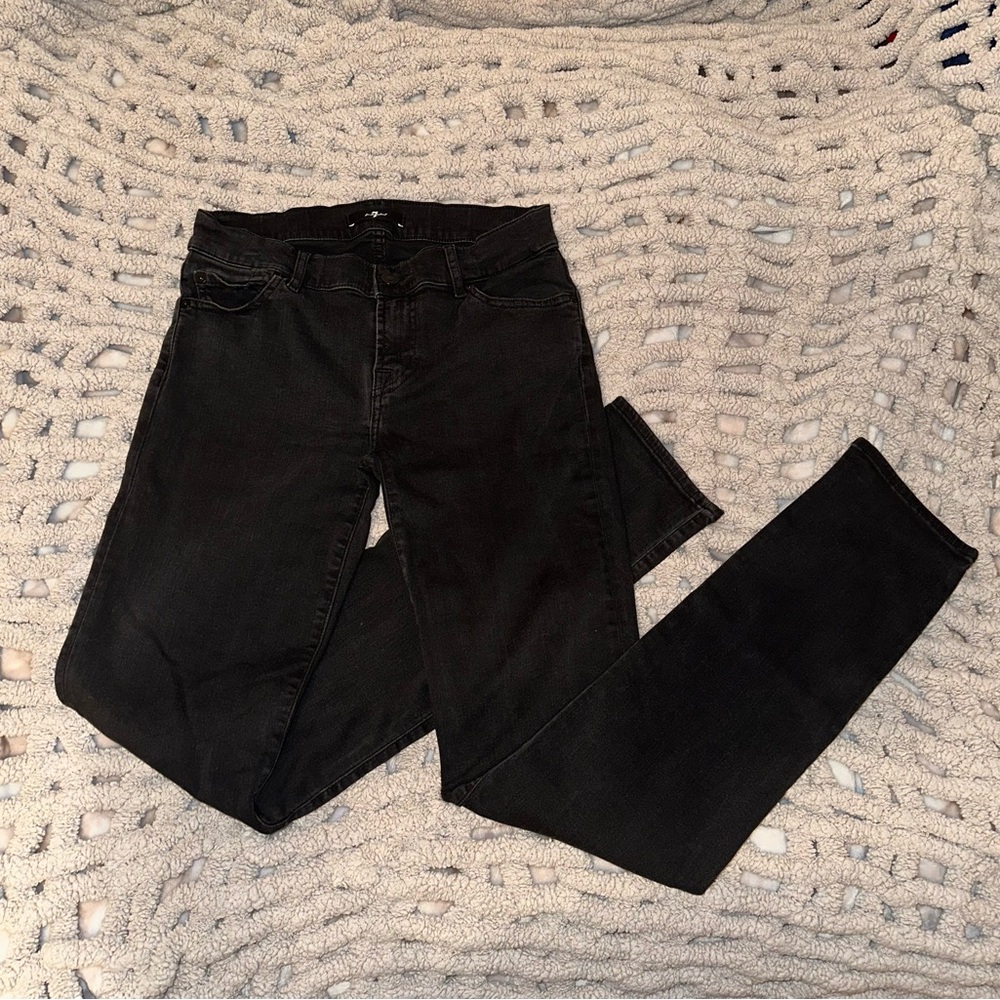 7 For All Mankind Women's Black Jeans